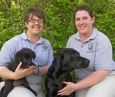 Animal Control Officers Melissa Davis and Kristina Baxter